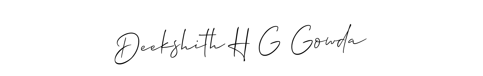 You can use this online signature creator to create a handwritten signature for the name Deekshith H G Gowda. This is the best online autograph maker. Deekshith H G Gowda signature style 2 images and pictures png
